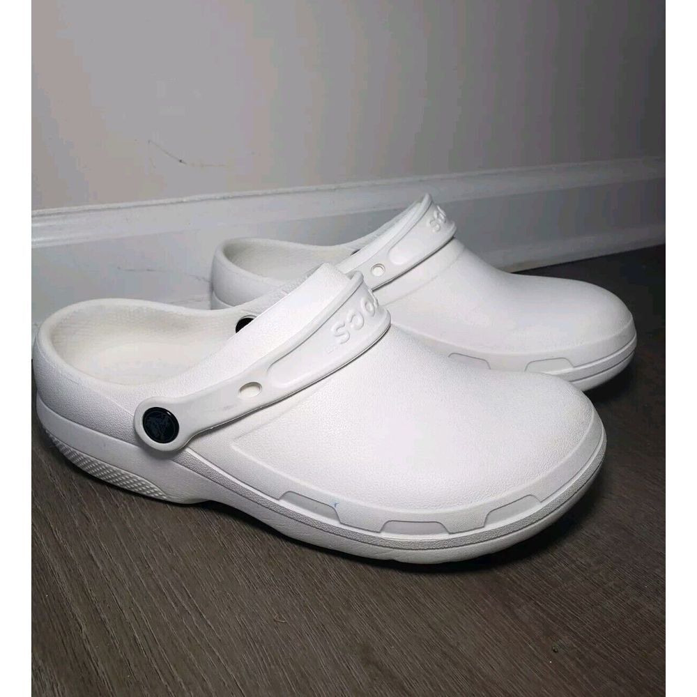 Crocs‎ Classic White Clog Slip On Sandals Unisex Men Size 7 Women Size 9 Comfort